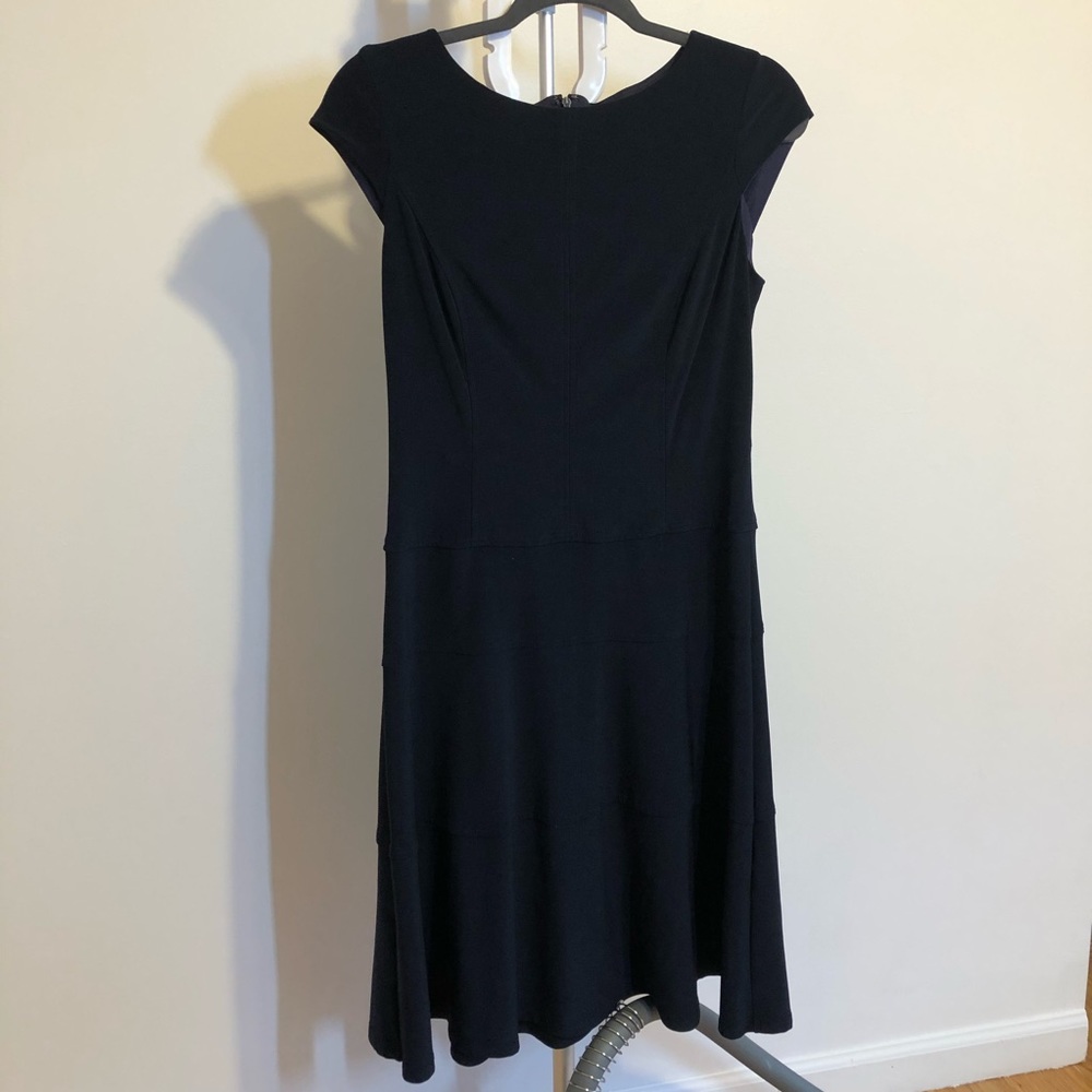 Anne Klein Black Boat-Neck Dress Size 6